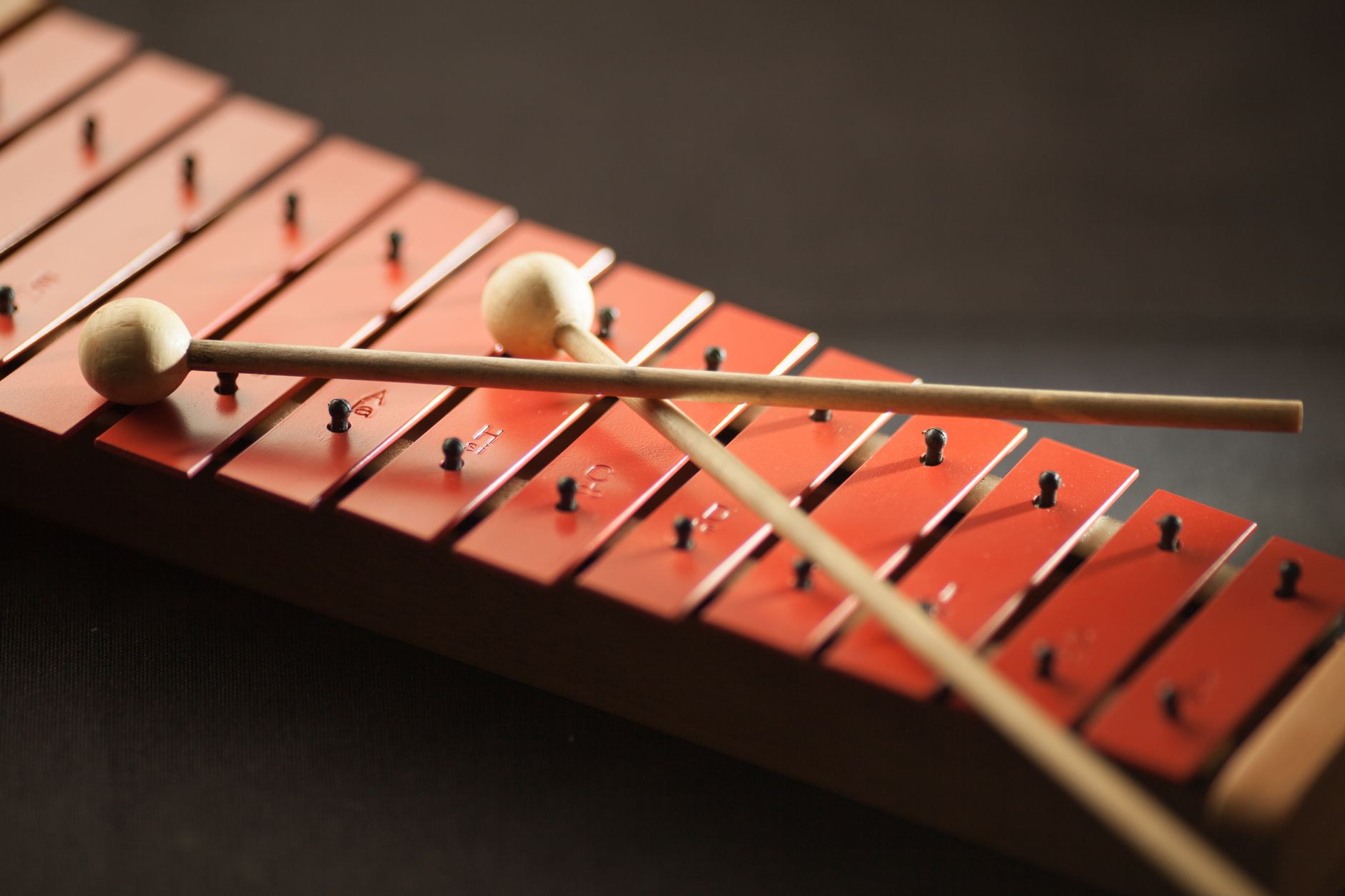 Xil&oacute;fono instrumento musical de percusi&oacute;n — lamas de madera y mazas